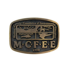 Vintage McFee Madison County 1998 Metal Belt Buckle Spec Cast #67