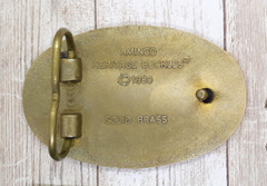 EMT Emergency Medical Technician Brass & Enamel Belt Buckle Aminco 1980