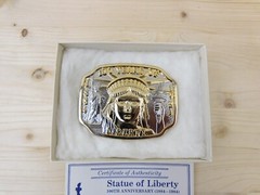 1984 Statue of Liberty 100th Year Commemorative Belt Buckle Never Worn #024759