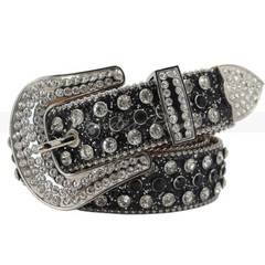Rhinestone Belts Western Bling Crystal Studded Leather Belt