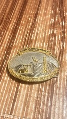 Vintage Metal 80th Anniversary Naval Petroleum Reserve No. 1 Buckle 1912-1992