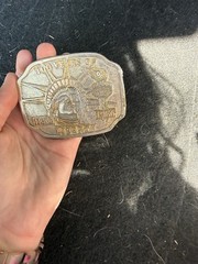 100 Years of Liberty 1886-1986 Statue of Liberty Metal Buckle Silver/Gold