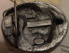 NH07102 VINTAGE 1990 **AMERICAN BALD EAGLE** PEWTER SISKIYOU BELT BUCKLE