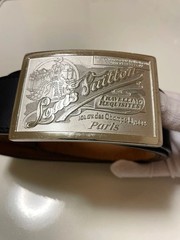 Louis Vuitton Metal Buckle Belt Travel Requisite design Used From Japan