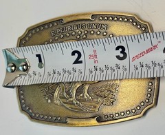 Eagle Belt Buckle E Pluribus Unum Patriotic Vintage Americana Brass Tone
