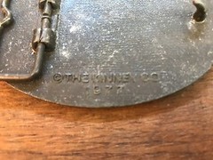 Vintage 1977 The Kinney Co Don Heavy Duty Oval Metal Belt Buckle