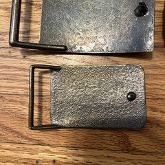 5 Vintage Brass Belt Buckles Levi’s Chevrolet Strohs Semi Trucking Made In USA