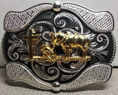 PRAYING COWBOY Western Belt Buckle Hebilla Vaquera