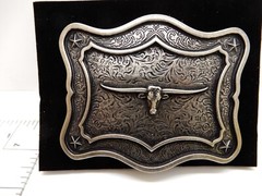 Montana Silversmiths Belt Buckle Get The Horns Longhorn Silver A985S