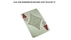 Ace of Diamond Western Men Belt Buckle Las Vegas Casino Lucky Red Metal Rodeo