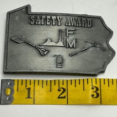 Pennsylvania State Shape Safety Award Belt Buckle Industrial Mining
