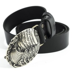 Viking warship Drakkar german silver buckle, Scandinavian Nordic Celtic warrior