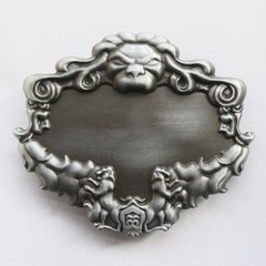Antique Brushed Lion Western Metal Belt Buckle