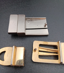 Mixed Lot of 6 Vintage Designer Men&rsquo;s Belt Buckles Silver/Gold Tone