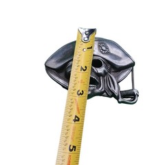 Skull Pirate Belt Buckle Black Metal Sword Design