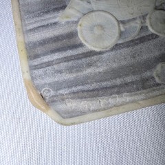 Belt Buckle Vintage Stagecoach Marbled Grey White OS