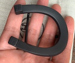 Hermes Buckle Waist Belt 38mm Plated Black Hermès Fer à Cheval horseshoe-shaped
