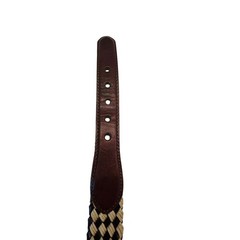 VTG Brighton Braided Brown Leather Belt Solid Brass Buckle Sz 34 Men&rsquo;s 90s USA