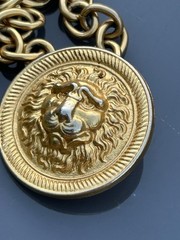 Andrew Spingarn Belt/necklace lion head RARE Wow