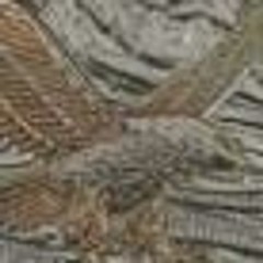 Vintage Western Eagle Mountain Belt Buckle Silver Bronze Two Tone Oval Metal