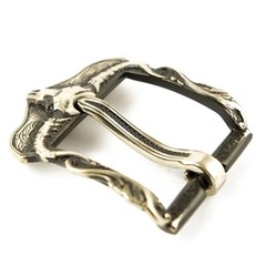 German silver belt buckle American Buffalo Skull, pin type, Bison skull buckle