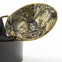 Belt buckle King Lion, Animal solid brass belt buckle, lion head on the buckle