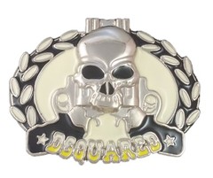 SKULL & GUNS METAL BELT BUCKLE