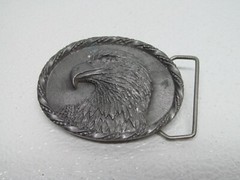 Belt Buckle 1992 Colorado Silver Star Eagle Made in USA
