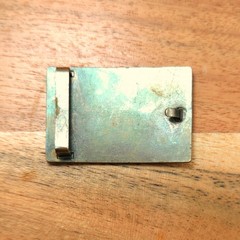 60s Rectangular American Bowling Congress Logo Eagle Solid Brass Belt Buckle