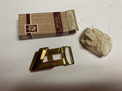 Belt Buckle Antique Hickok Made in USA Initial « L » Gold Tone