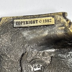 Vintage 1982 Brass Great American Belt Buckle Co Dump Truck 3D USA Made 237