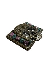 Handmade Sugar Skull Belt Buckle, handmade,