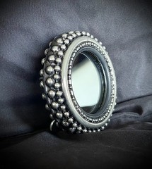 “Tire” Mirror Industrial Round 3” Heavy Belt Buckle OOAK Darren McNeese
