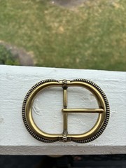 Rope Edge Oval Belt Buckle – French Zamak, 40mm