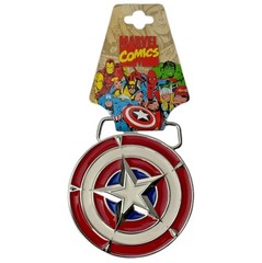 🔴⚪🔵 MARVEL CAPTAIN AMERICA SHIELD 3X3 METAL AVENGERS SUPER HERO BELT BUCKLE