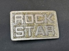 Rock Star 2001 Great American Products Statement Novelty Vintage Belt Buckle