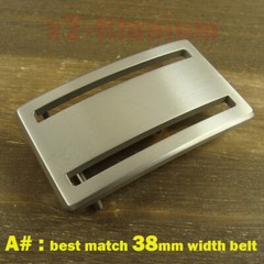 Titanium anti-allergy rectangle plate Belt Buckles for 1.5&Prime; or 1.3&Prime; belt XZ499