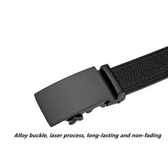 EVIRON Men&rsquo;s Leather Belt made of Top 36&Prime;-42&Prime; Waist Adjustable, Black Style 1