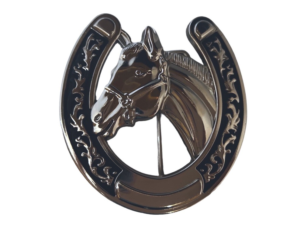 Horse Shoe Western Cowboy Style Belt Buckle Hebilla Vaquera Herradura