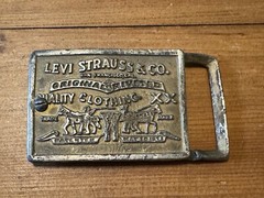 Vintage Levi Strauss & Co. Original Rivited Rectangular Belt Buckle