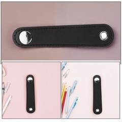 2Pcs Accordion Bellows Buckle Belt Straps Universal Fit Black Reusable Material