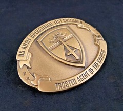 🌟US Army Operational Test Command OTC ATEC Insignia Crest, Brass Belt Buckle