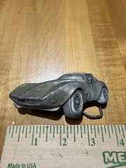 Vintage 1979 Corvette Pewter Belt Buckle by Indiana Metal Craft M93 USA