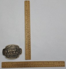 NORTH DAKOTA – 100th ANNIVERSARY – CENTENNIAL – #d – belt BUCKLE – listing #7204