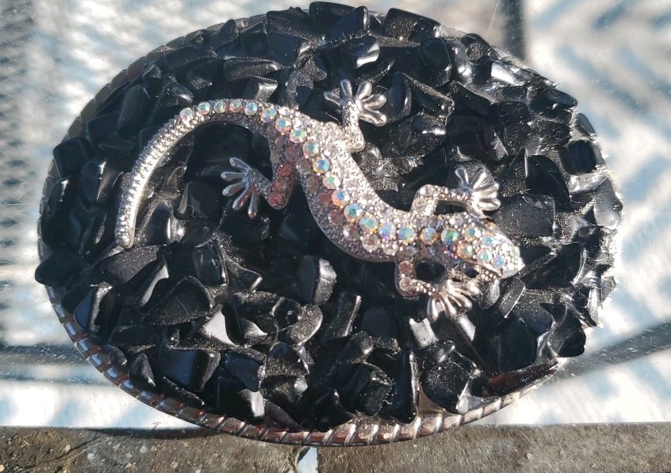 Jodi&rsquo;s Designs Rhineston Lizard Belt Buckle