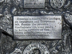 1983 AMERICA&rsquo;S FIREFIGHTERS BELT BUCKLE -EVER READY EVER WILLING Colorful Enamel