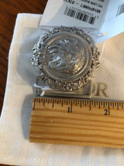 NIB RARE Peter Doig for DIOR ruthenium 35mm belt buckle lion head collectible