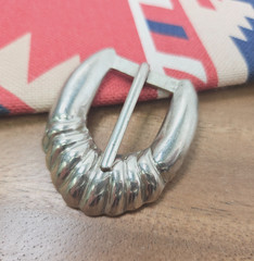 Vintage Sterling Silver 925 Taxco Mexico Western Belt Buckle, Keeper, Tip Set