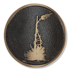 Vintage Advanced Cast Bronze Belt Buckle Albuquerque New Mexico Mid Century