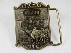 O&rsquo;s Gold Seed Company Brass Belt Buckle by LEWIS BUCKLES Chicago 121615